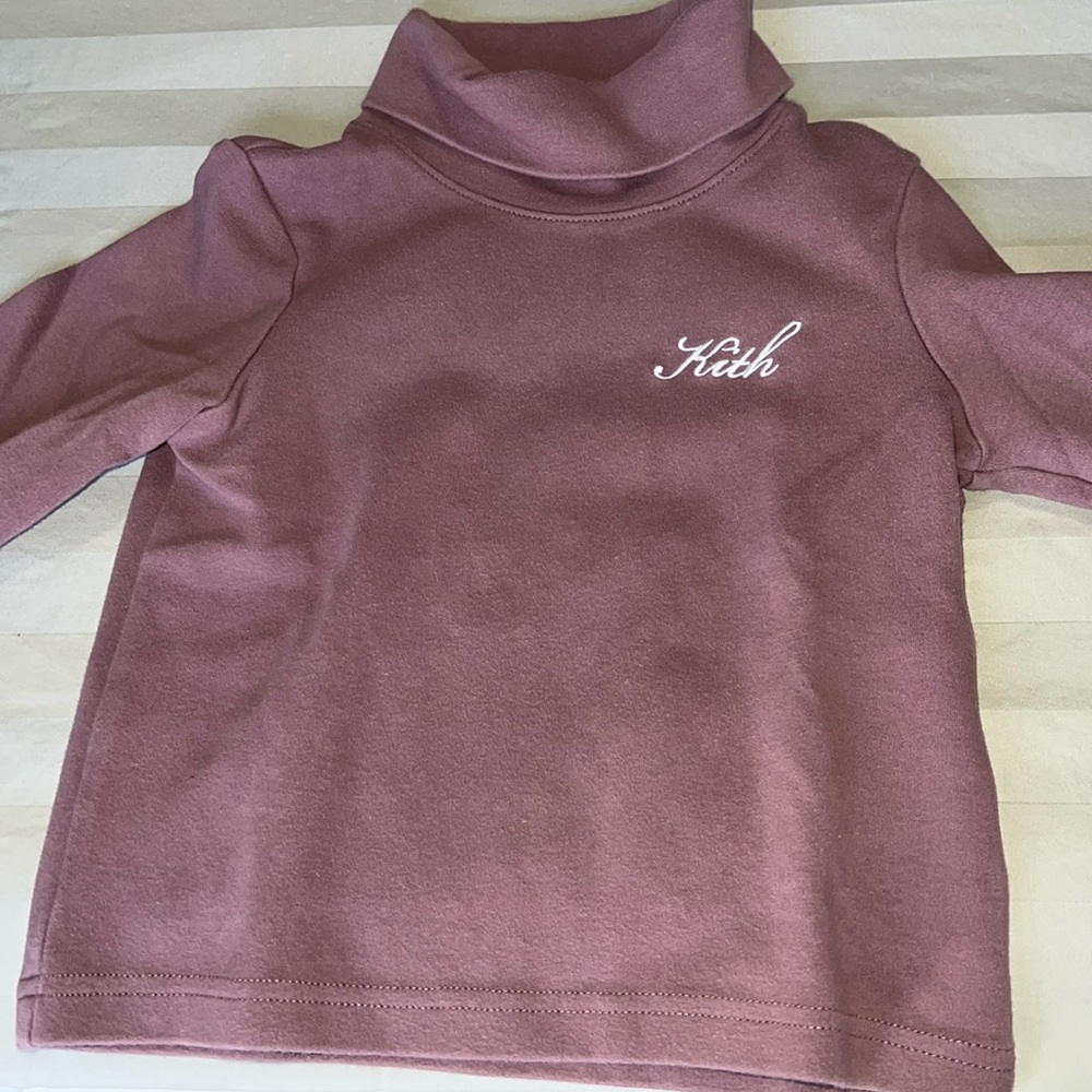 Kith lavender toddler girl, turtleneck, and very good condition worm  twice.